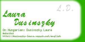 laura dusinszky business card